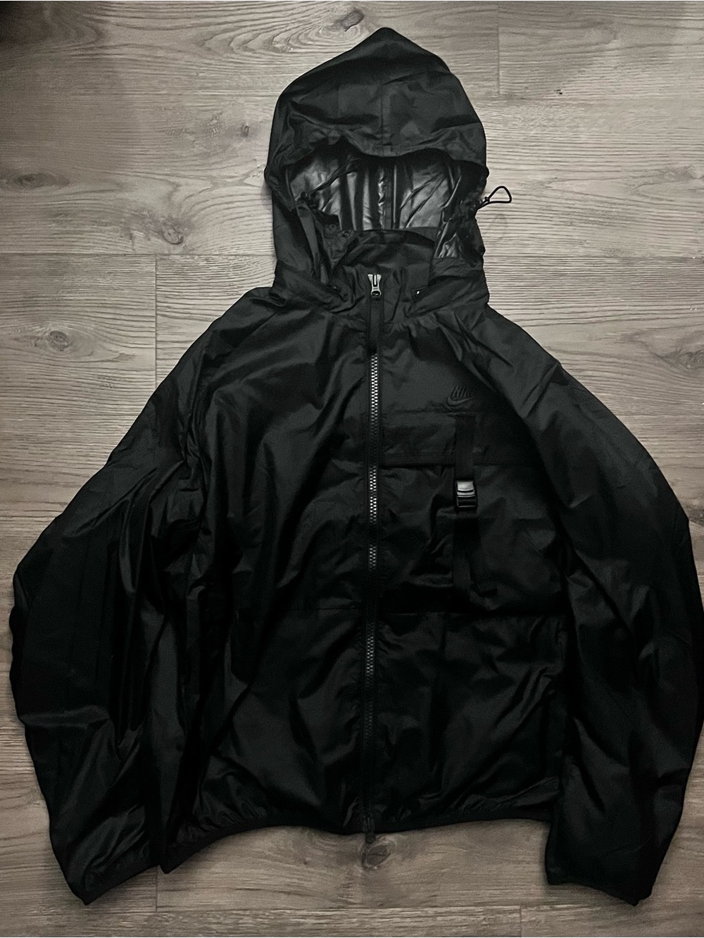 Nike Black Hooded Windbreaker Jacket